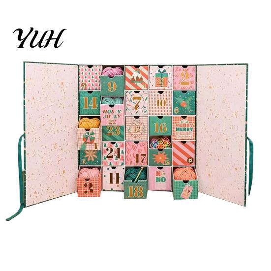 Handicraft Enthusiast Gift 25 Days Crochet Advent Calendar 2026, Beginner Friendly Christmas Countdown Multi Purpose Storage Box with Yarns Tools, DIY