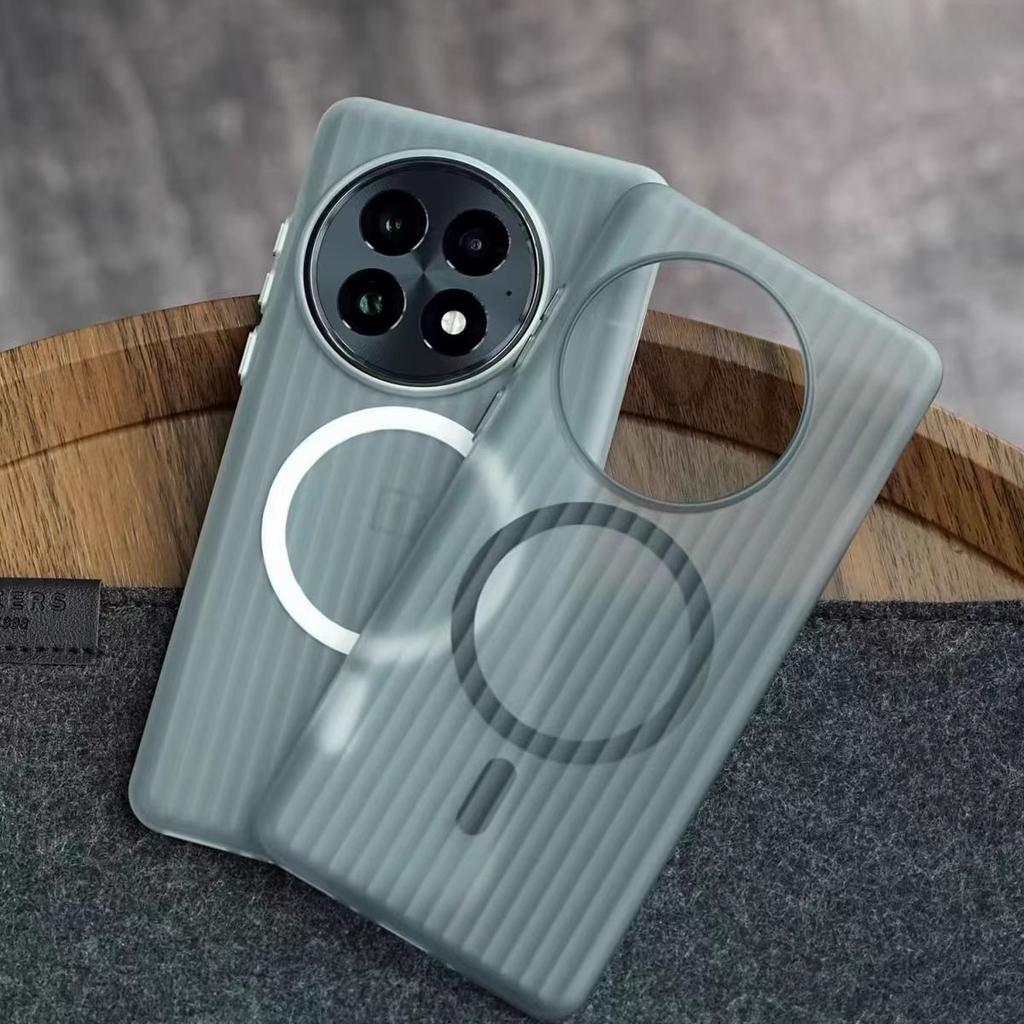 Magnetic Metal Buttons Phone Case for OnePlus 15T 13T 1+13 13R 12 1+Ace 5 6 Ace3 Pro Anti Drop Protective Matte PC Hard Cover