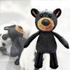 Плюшевые пищащие игрушки для питомцев, холщовые игрушки для собак, прочная игрушка-медведь для собак, интерактивные игрушки для собак, игрушки-животные для питомцев