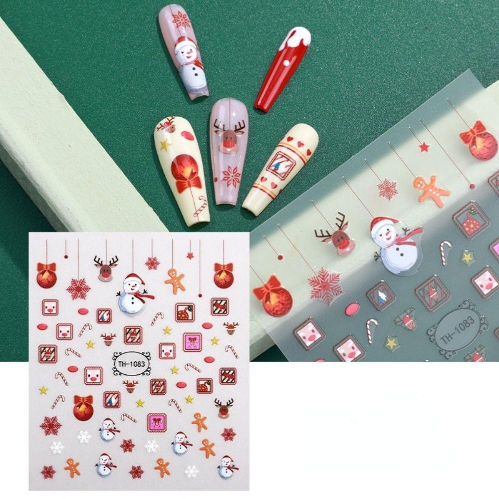 Claus Manicuring DIY Foils Nail Decals Nail Decoration Christmas Nail Sticker Nail Art Sticker