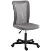 Computer Desk Chair, Mesh Office Chair with Adjustable Height and Swivel Wheels, Armless Study Chair, Grey