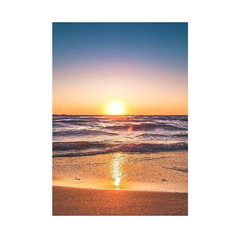 WCIC New Sunny Beach Pebbles Background Decorative Painting Art Cloth Home Background Wall Decoration Hanging Painting