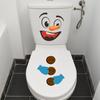 Наклейка на унитаз, снеговик, мультяшный DIY, самоклеящаяся, отличная липкость, противоскользящая, рождественская, водонепроницаемая, настенная, для унитаза, спальни, холодильника
