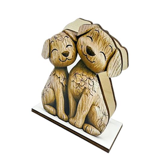 Wooden Cartoon Napkin Holder, Open Design Cute Animal Shapes, Non-Slip Base Durable Countertop Organizer for Kitchen Dining Table