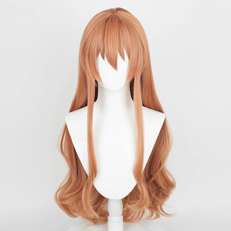 Парик для косплея Aisaka Taiga, аниме, оранжевый, розовый, кудрявый, длинный, термостойкий, синтетический, волосы Taiga Aisaka, парики для Хэллоуина в стиле аниме + шапочка для парика