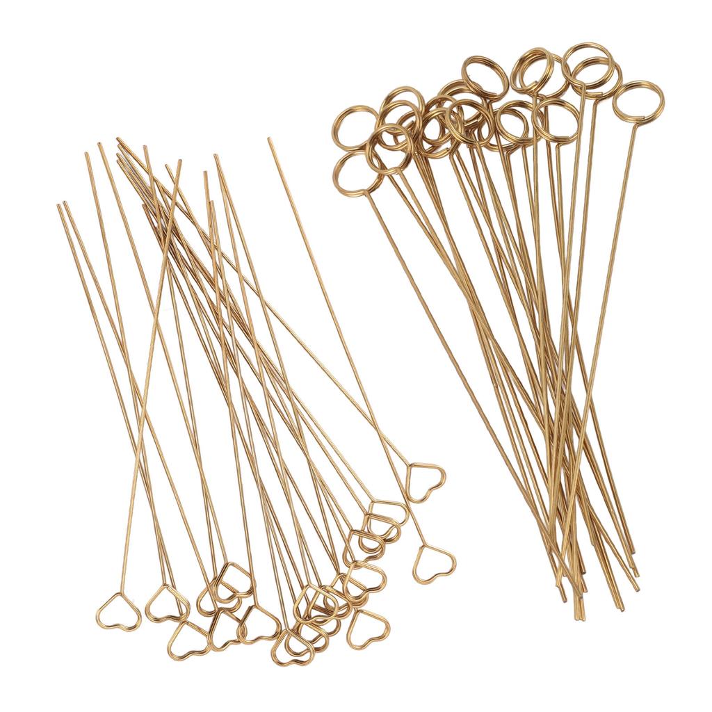 50pcs Floral Picks Clips Reusable Golden Metal Wire Floral Place Card Holder 6in Photo Memo Holder P
