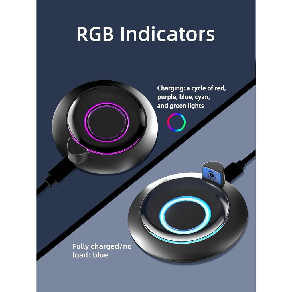 2 IN1 Magnetic Charging Stand and Silicone Protective Cover Pokémon GO Plus+ Charging Holder with USB Type-C Charger Cable and RGB Indicators