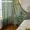 1 шт. NAPEARL 10-20% затемнение французский ретро однотонный ажурный ромбовидный сетчатый бахрома полупрозрачный занавес для гостиной спальни балкона домашний декор