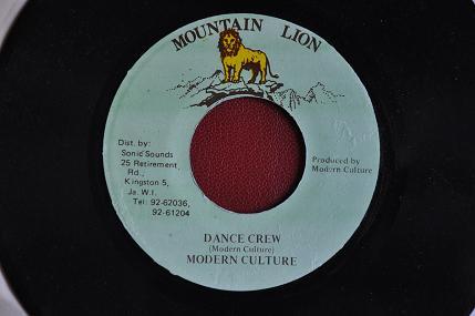 7inch Record MODERN CULTURE Dance Crew NONE Mountain Lion 1989 Jamaica Reggae Ska Dub Used