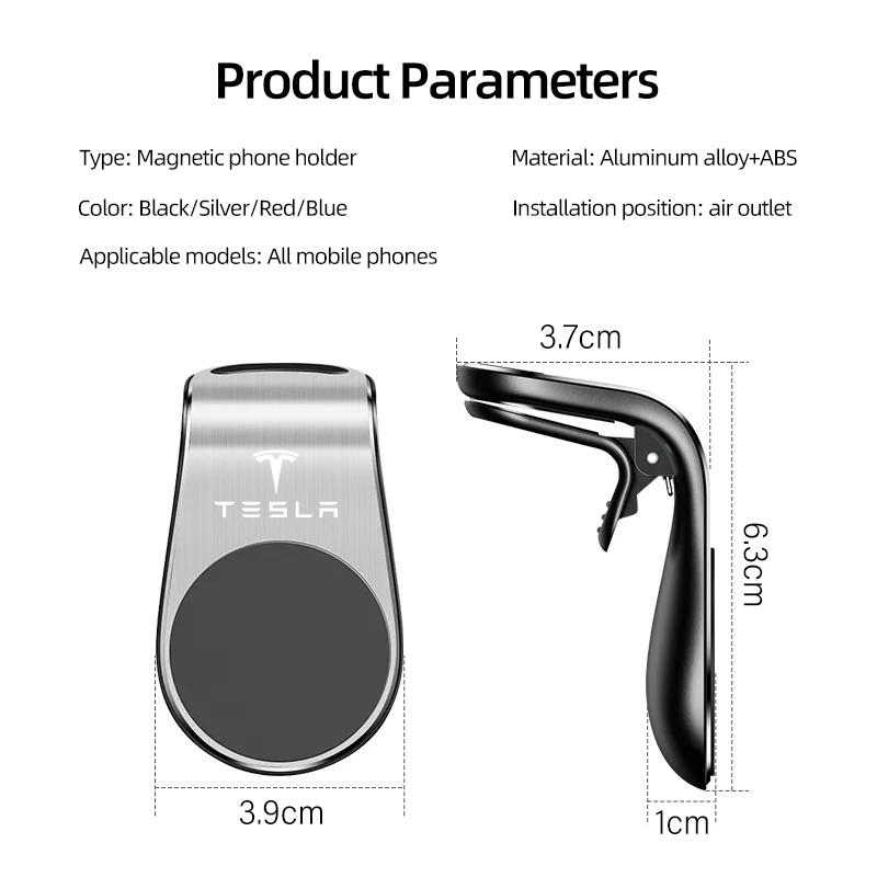 AAAIU1 Magnet Phone Holder GPS Stand Air Vent Clip Sticker For Tesla Model Y Juniper Model 3 Model S Model X Cybertruck Roadster SpaceX