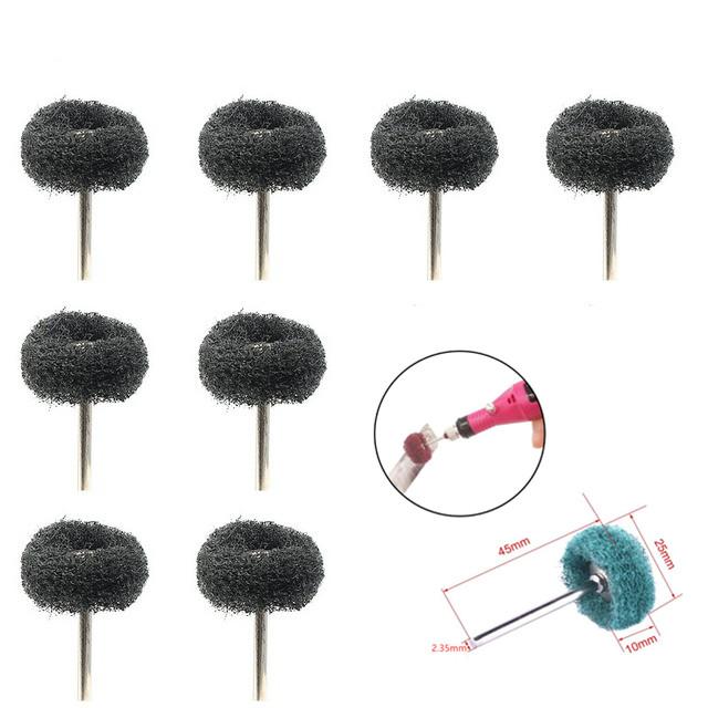 5/10/15/20/30/40/50 шт., мини-дрель, абразивная щетка, хвостовик 2,35 мм, нейлоновый полировальный круг, вращающийся ручной инструмент Dremel, набор аксессуаров для удаления ржавчины