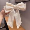 Korean Satin Bow Hairpin for Women - Large Drape Ponytail Clip