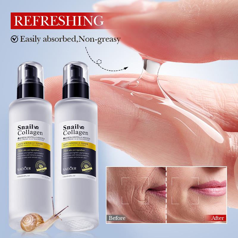 115 мл тоник против морщин с улиточным коллагеном, укрепляющая кожа, увлажняющая вода