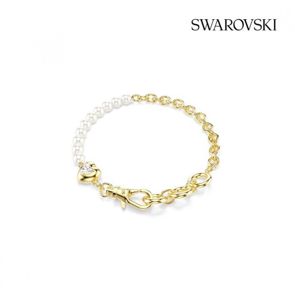 Swarovski Gold Tone Crystal Pearl Bracelet 5737299