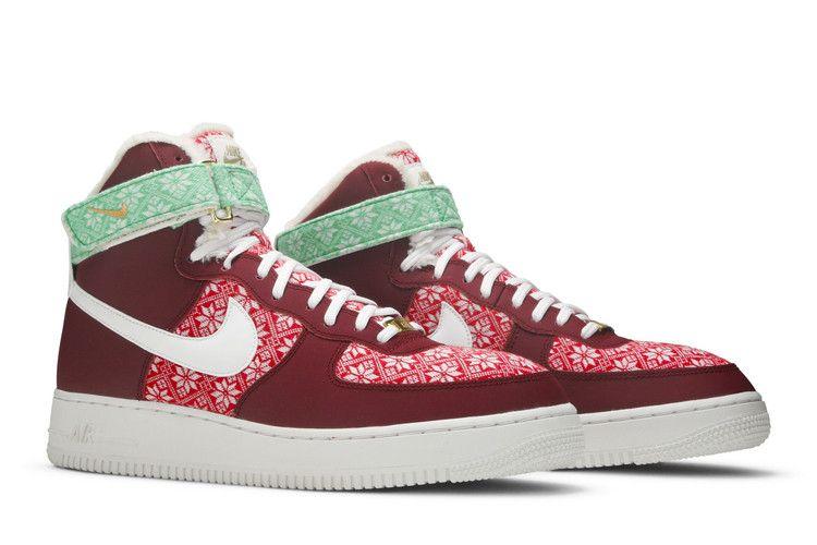 Men's Sneakers Nike Air Force 1 High Nordic Christmas (2020) Team Red/White-University Red