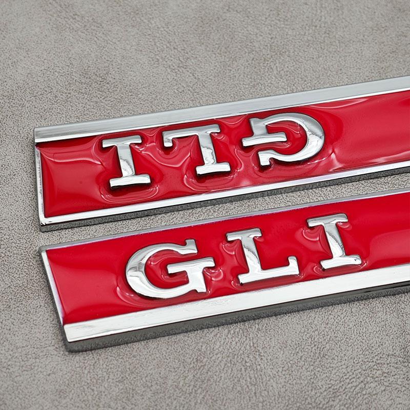 For Volkswagen Golf Hot 2pcs Metal Car Fender Side Badge Sticker Emblem For Volkswagen VW GLI Logo Golf 7 6 5 Sagitar Jetta MK5 MK7 MK4 MK6 Accessor