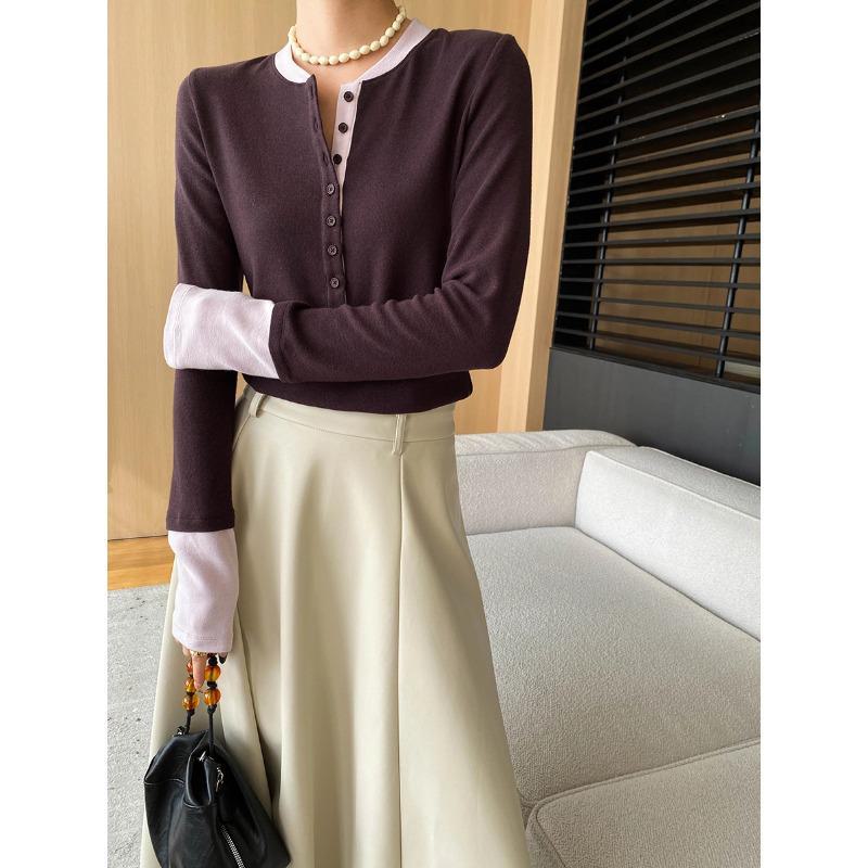 Футболка Sinan American Old Money Style с пуговицами, тонкая SN6856