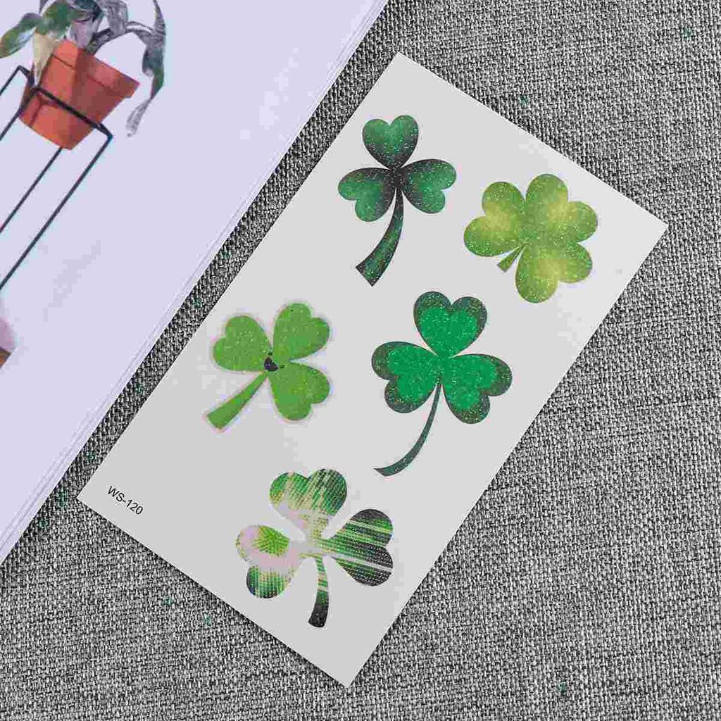 10 Sheets St Patricks Day Temporary Tattoos Fake Tatoo Cosplay Stickers Kids Decals The Face Child