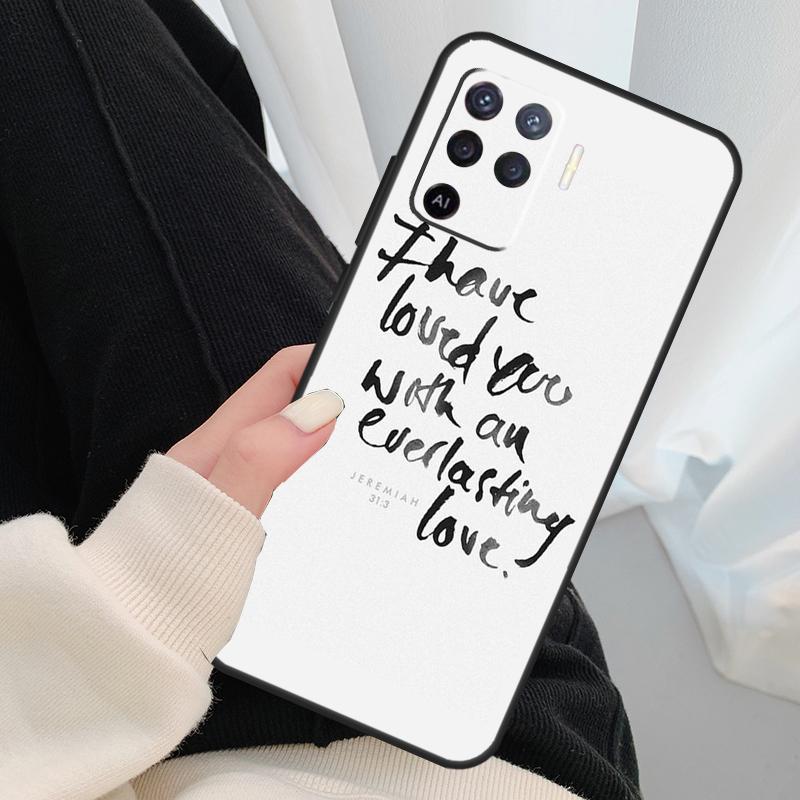 Христос Иисус Библейский стих Крест Чехол Для Oppo A40 A60 A80 A5 Pro A15 A16 A17 A57 A77 A94 A74 A54 A76 A96 A18 A38 A58 A78 A98