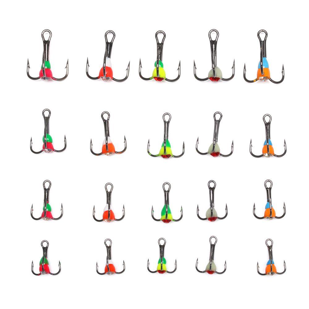 5 шт. Горячие зимние 8# 10# 12# 14# трехзубчатые крючки из углеродистой стали для подледной рыбалки, рыболовные снасти, инструменты