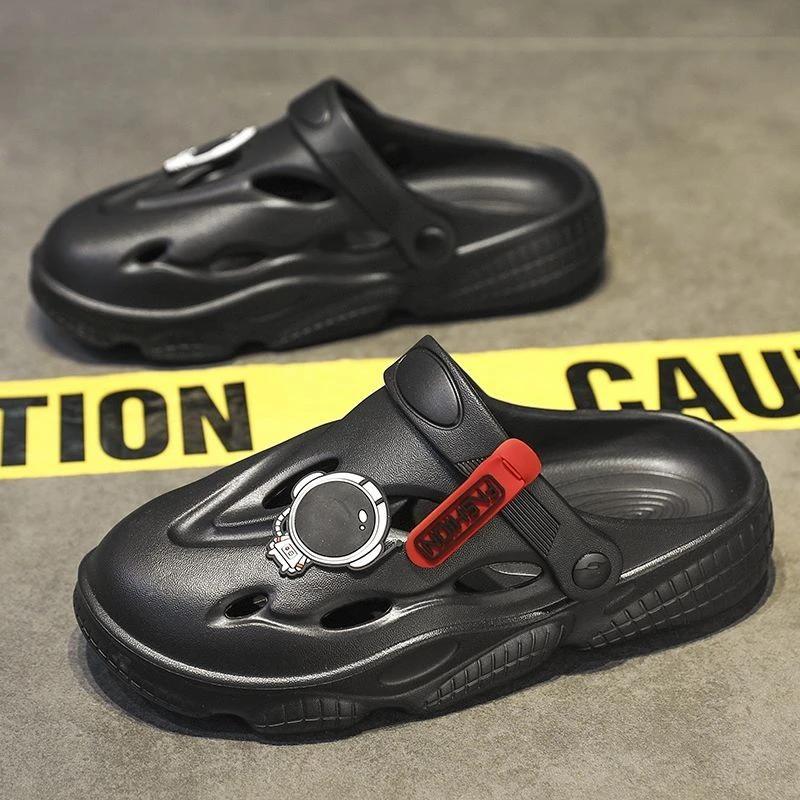 Slippers for Men House Walk Around Home Indoor Platform Casual Sandals Man Pvc Low Price 2024 Fashion Style High Quality Shoes