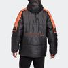adidas Оригиналы R.y.v. Стеганая спортивная куртка средней длины с капюшоном, сохраняющая тепло, Colorblock, Черная, Мужская, GC8687