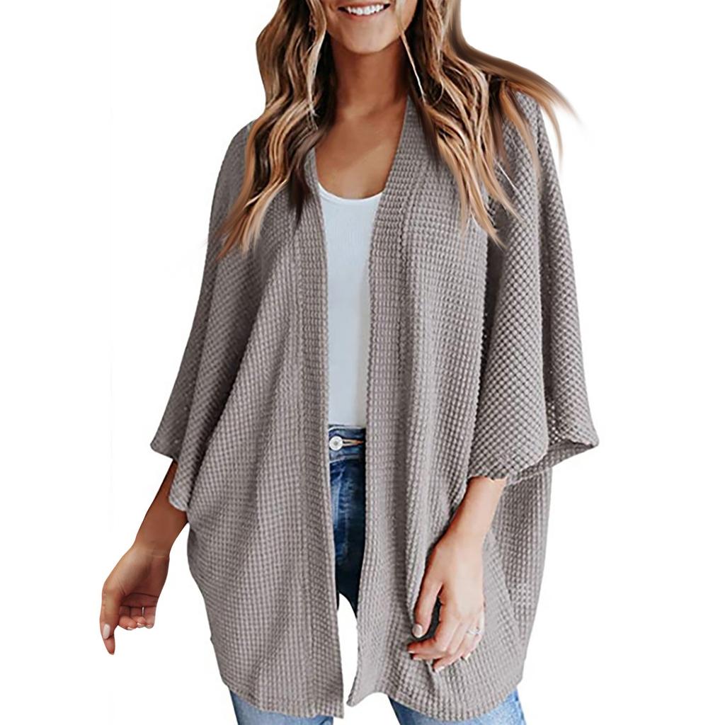 Осенне-зимний новый хит продаж, свободный кардиган, свитер, вязаный свитер, футболка, топы, женская одежда