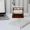 Reusable Perpetual Calendar Wooden Manual Countdown Calendar Gift Rotary Calendar  Home