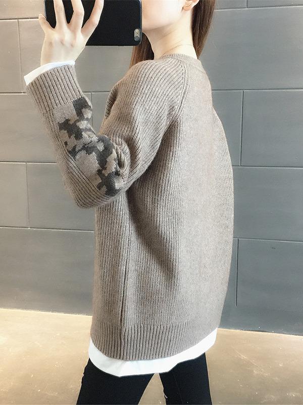 Модный женский свитер из искусственной двух частей осень-зима 2024 года — уютный, толстый и стильный, незаменимый элемент многослойности