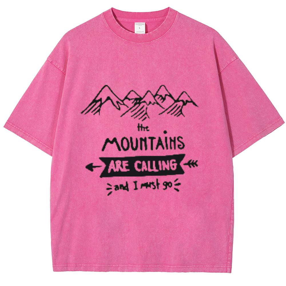 Винтажная повседневная женская футболка с принтом пик, расписанная вручную, стираная джинсовая ткань, свободный круглый вырез, короткий рукав, стиль унисекс