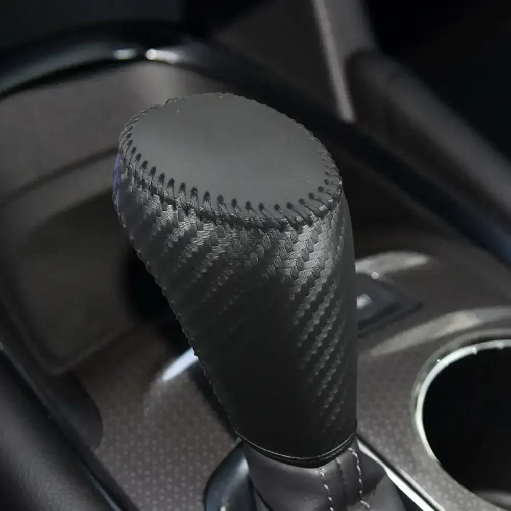 Автомобильные кожаные чехлы для рычагов переключения передач из углеродного волокна для Chevrolet Chevy Malibu XL 2016-2020 Equinox 2017-2019 Cruz 2017 2018