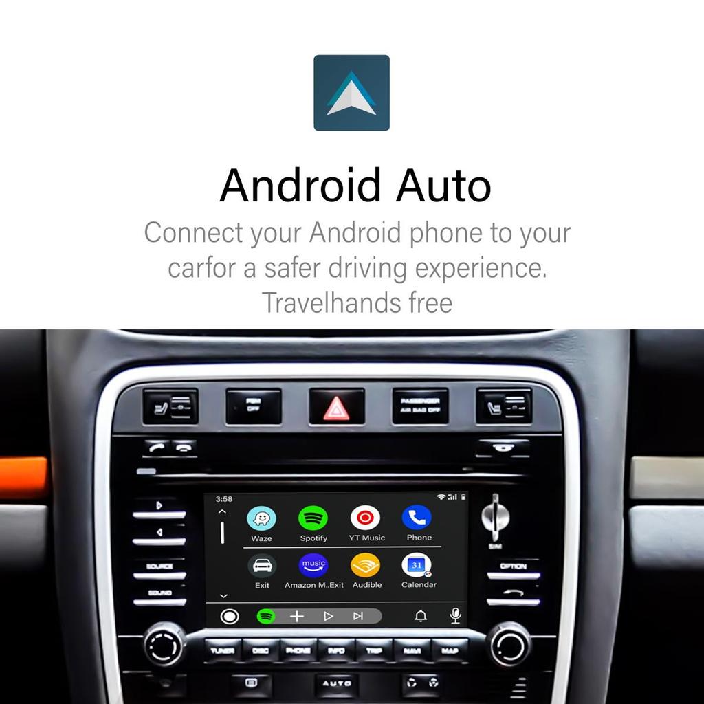 Sinairyu Беспроводной CarPlay Android Auto совместим с Porsche Cayenne Cayman 911 PCM 3.0 2009-2012 Mirror-Link