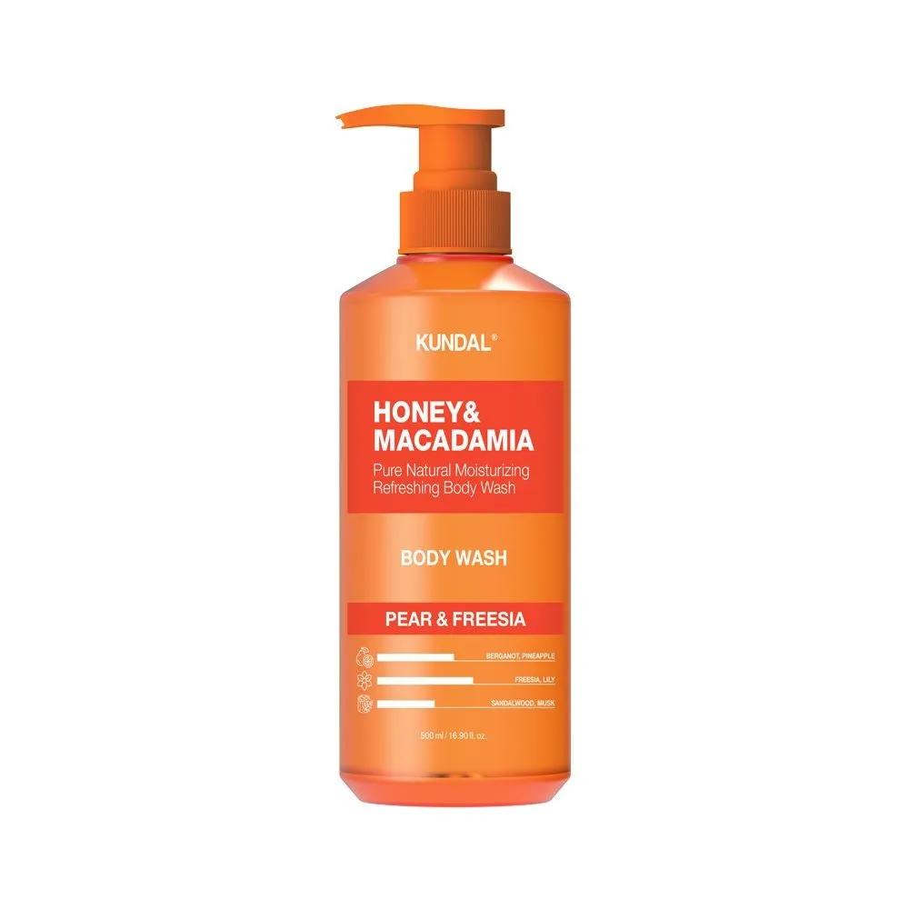 KUNDAL Honey & Macadamia Pure Body Wash Pear & Freesia 500ml x1