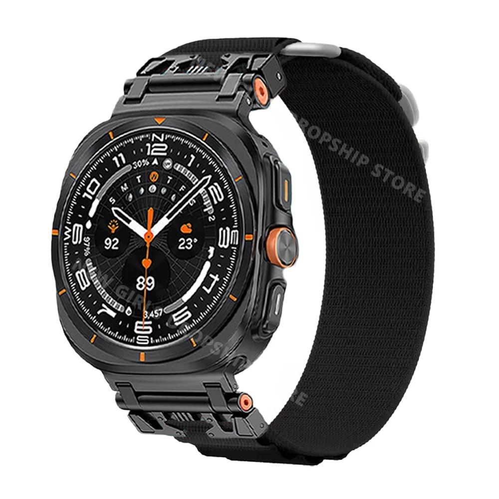 Нейлоновый ремешок Alpine Sports для Samsung Galaxy Watch Ultra 47 мм Без зазоров Ремешок Quick Fit Браслет с изогнутым концом для GALAXY ULTRA 47 мм