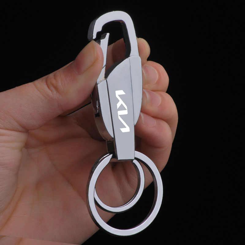 JUNT9 Suitable for Kia Sportage Ceed Picanto Rio ProCeed Niro Morning Stonic 5 3 4 K7 K5 K8 K3 Metal Keychain Car Accessories