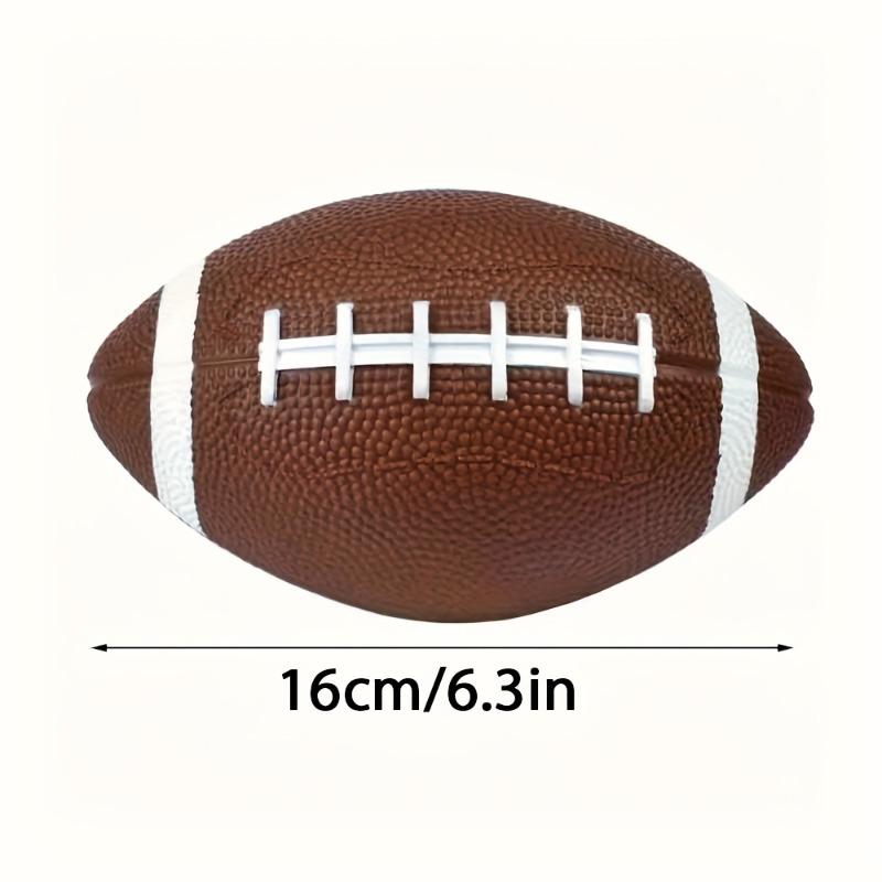 Non Toxic Brown Rugby Dog Toy With White Stripe American Football Floating Fetch Training Toy For Small Medium Dogs