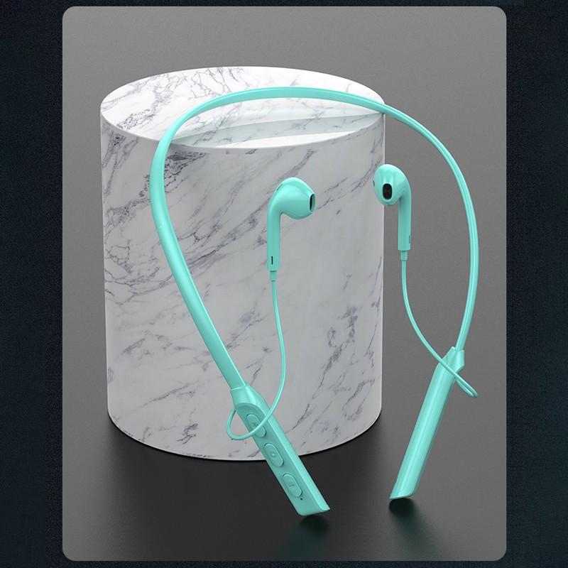 Bluetooth наушники с шейным ремешком, стерео беспроводные наушники-вкладыши, магнитные спортивные наушники с микрофоном для смартфона