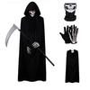 Terror Stitch Halloween Party Cosplay Children Adult Death Black Cloak Halloween Death Skull Skeleton Ball Costume Prop Set