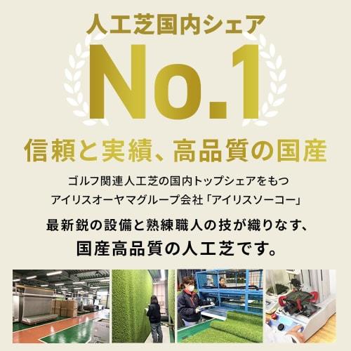 IRIS OHYAMA Бытовой искусственный газон 1м x 10м Длина ворса 3см Устойчив к плесени Поставляется с 16 U-образными шпильками Балкон Сад Мягкая текстура и реальное прикосновение