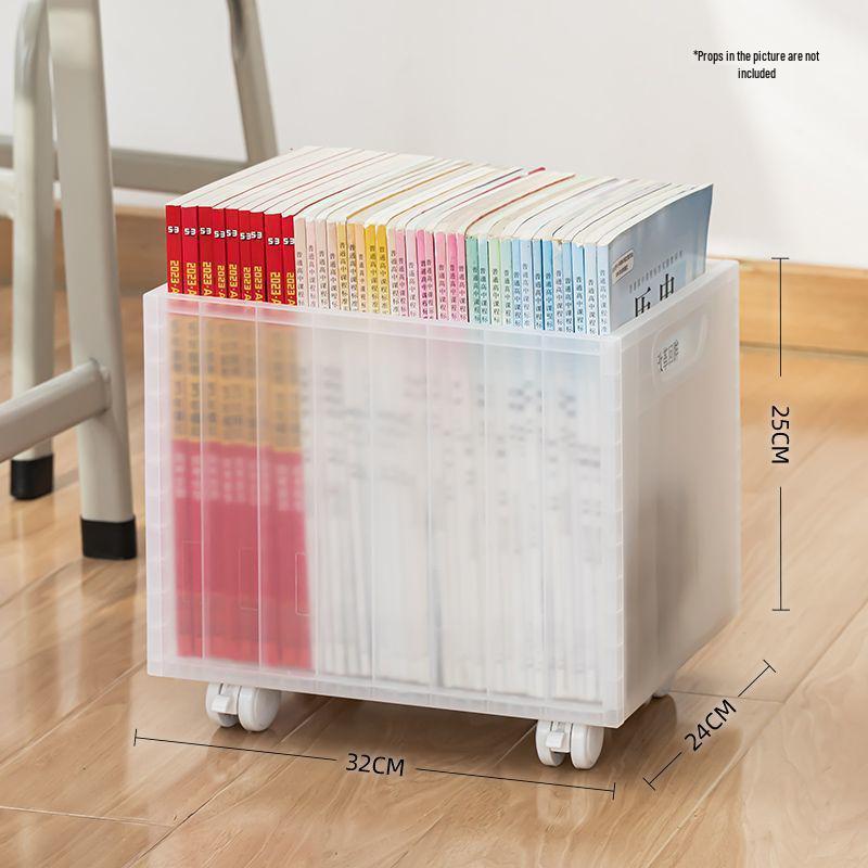 Вместительный ящик для хранения книг на шкивах для использования в классе