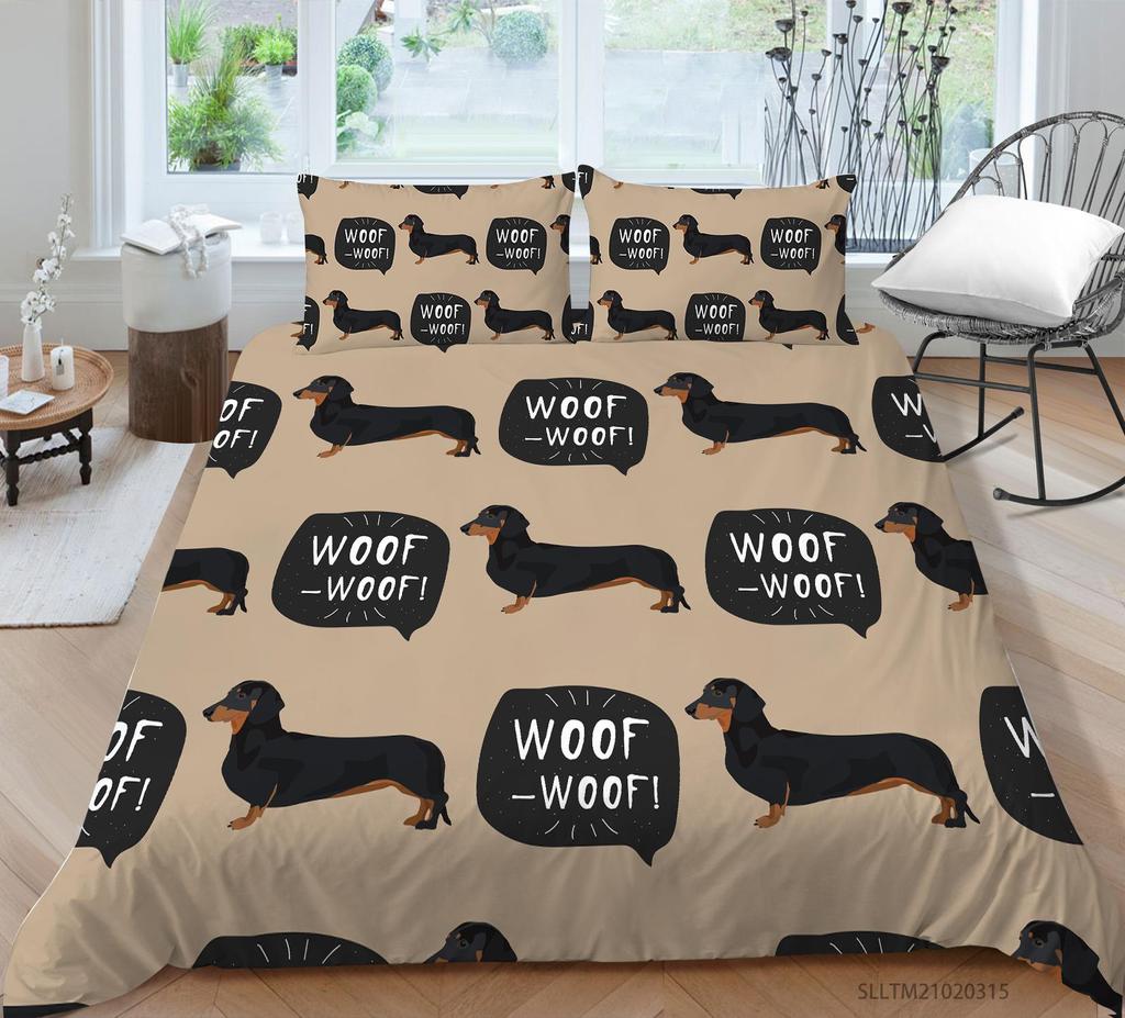 Новая мода Пододеяльник для домашних животных с подушкой для постельного белья Домашний текстиль Модная картина для собак Постельный костюм Высококачественное постельное белье Unqiue Design Пододеяльник