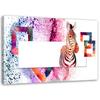 Canvas Print, Colourful Zebra Abstraction for Child