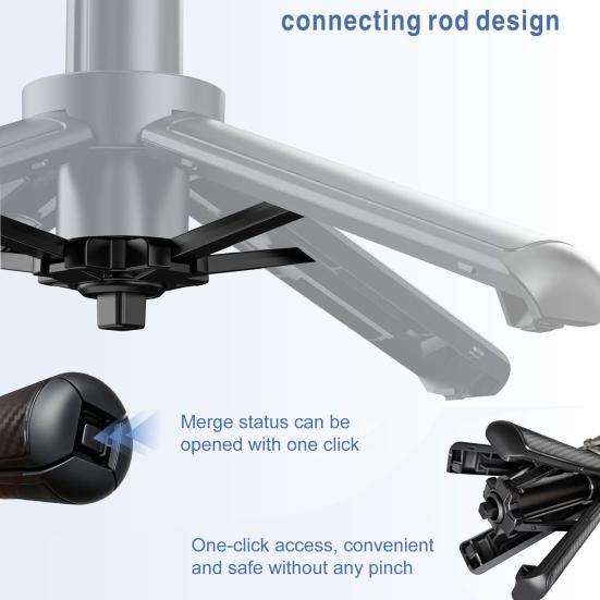 Мини магнитный монопод для селфи с Bluetooth-совместимым пультом, вращение на 360 градусов