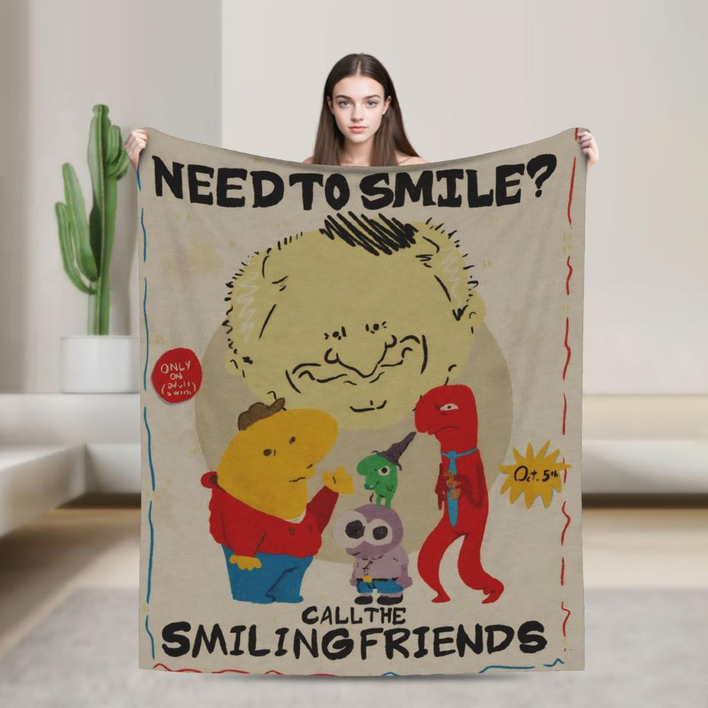Smiling Friend Games Blanket Quality Warm Throw Blanket Winter Travel Office Outdoor Novelty Bedspread