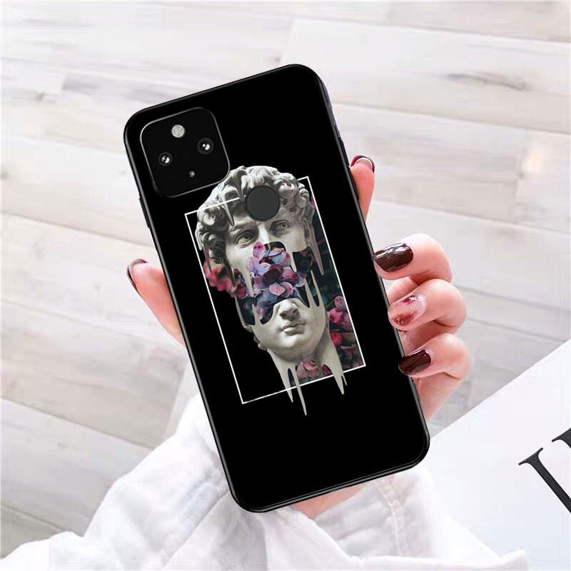 Чехол для телефона с художественными линиями Дэвида Моны Лизы для Google Pixel 7 Pro 7 6A 6 Pro 5A 4A 3A Pixel 4 XL Pixel 5 6 4 3 XL 3A XL 2 XL