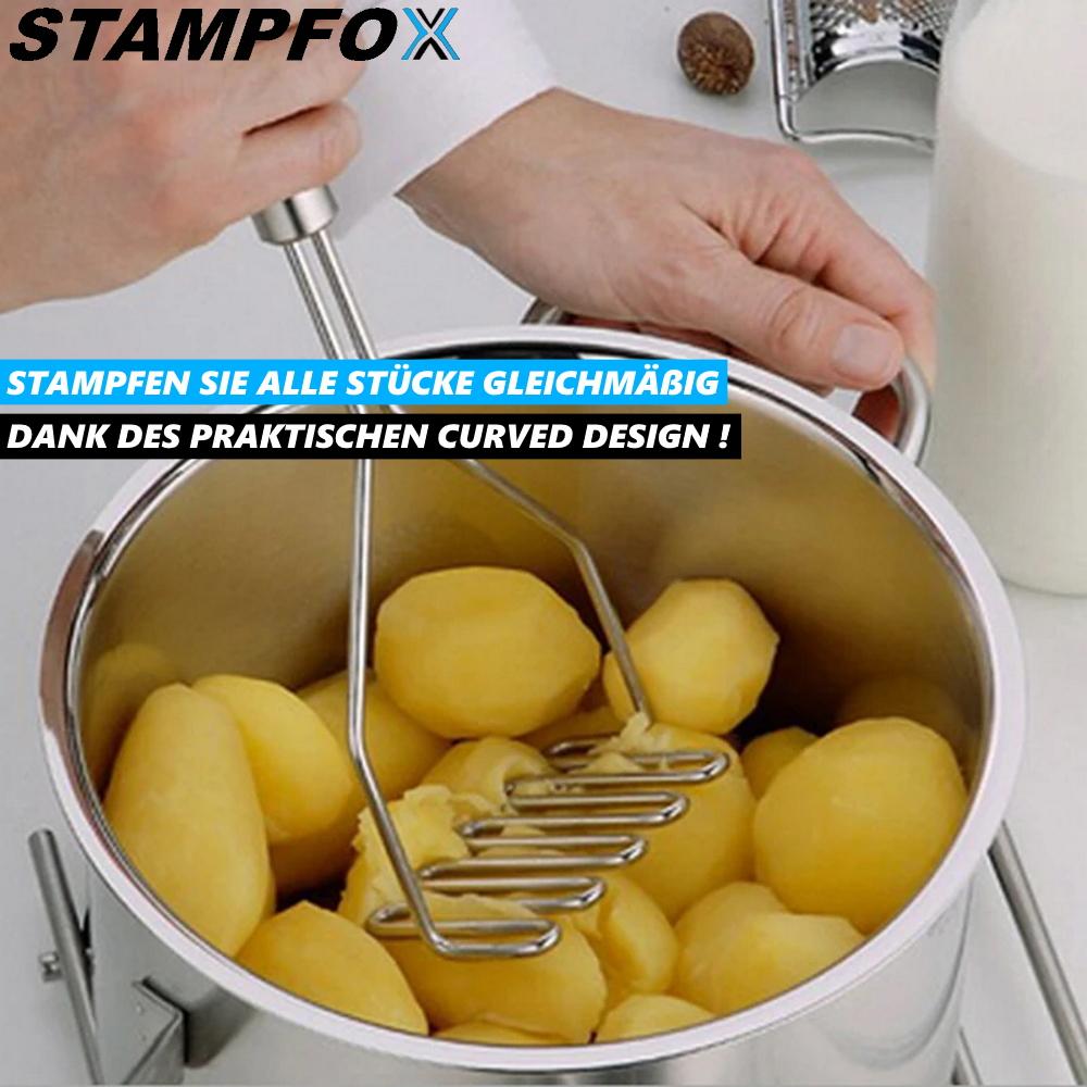STAMPFOX Edelstahl Kartoffelstampfer Kartoffelpresse Kartoffelquetsche Stampfer