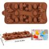 CCmax Silicone Easter Chocolate Mold Set: 6 Eggs, 4 Bunnies, 4 Ducks Nonstick Molds for Homemade Chocolates, Candies, Jellies, Ice Cubes