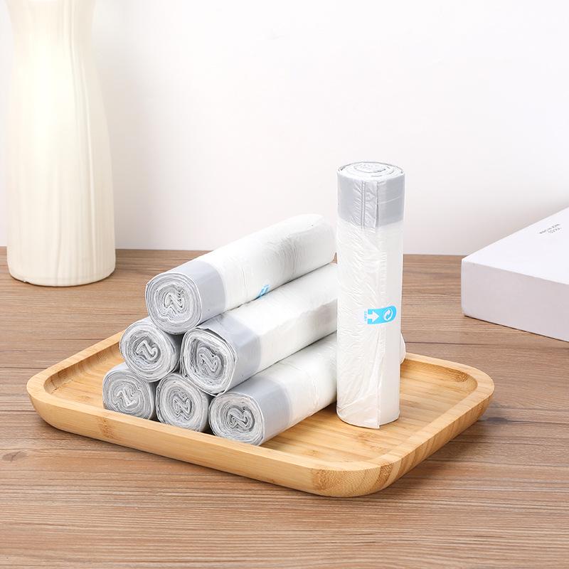 Thickened White Drawstring Disposable Trash Bags for Household Use