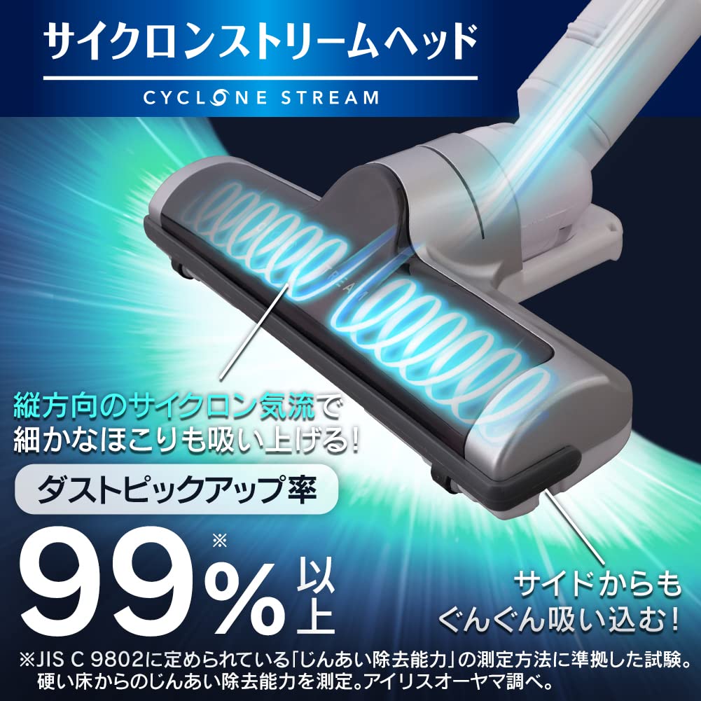 Iris Ohyama Vacuum Cleaner Cordless Ultra Thin Lightweight Handy Paper Pack Stick Cleaner Lightweight 2WAY Equipped with Dust Sensor White 1.2kg