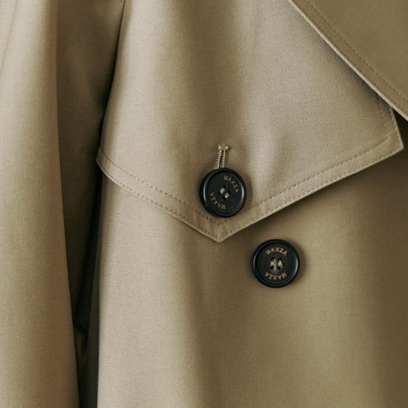 Maxza Double Breasted Trench Coat Ze03by500nh